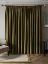 John Lewis Matte Velvet Pair Blackout Lined Pencil Pleat Curtains - thumbnail 4