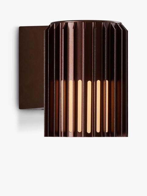 Nordlux Aludra Ribbed Outdoor Wall Light, Brown - image 1