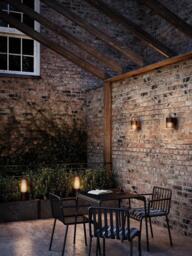 Nordlux Aludra Ribbed Outdoor Wall Light, Brown - thumbnail 5