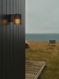 Nordlux Aludra Ribbed Outdoor Wall Light, Brown - thumbnail 4