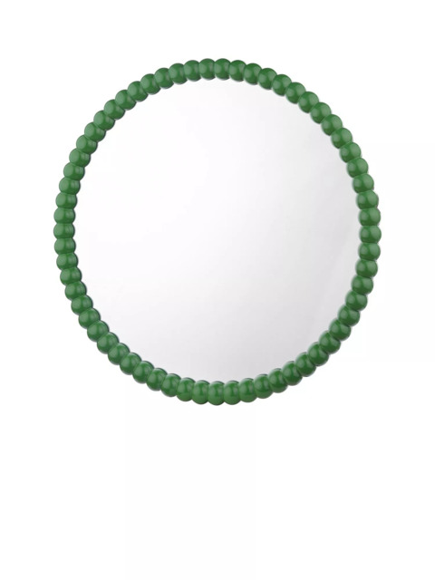 Där Ruan Bobbin Round Wood Frame Wall Mirror, 70cm - image 1