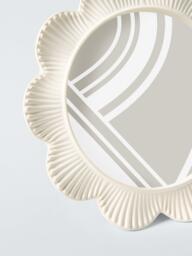 "John Lewis Shell Edge Round Photo Frame, 4 x 4"" (10 x 10cm), Ivory" - thumbnail 2