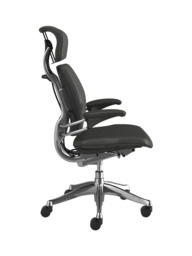 Humanscale Freedom Leather Office Chair, Charcoal - thumbnail 3