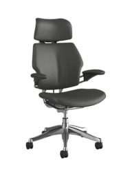Humanscale Freedom Leather Office Chair, Charcoal