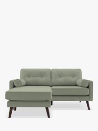 G Plan Vintage The Sixty Five LHF Medium 2 Seater Leather Chaise End Sofa - thumbnail 1