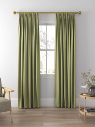 John Lewis Cotton Blend Made to Measure Curtains or Roman Blind, Sage Green - thumbnail 5