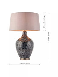 Bay Lighting Esma Glass Table Lamp, Grey - thumbnail 5