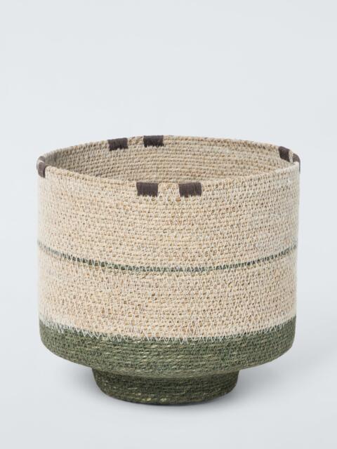 John Lewis Seagrass Stripe Basket, Small, Natural - image 1