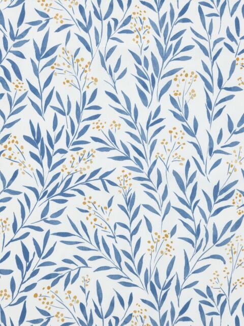 John Lewis Tansy Made to Measure Curtains or Roman Blind, Blue/Yellow