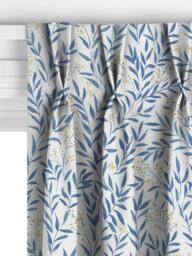 John Lewis Tansy Made to Measure Curtains or Roman Blind, Blue/Yellow - thumbnail 5