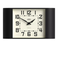 Newgate Clocks Metro Square Dial Analogue Wall Clock, Black - thumbnail 1