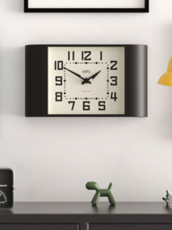 Newgate Clocks Metro Square Dial Analogue Wall Clock, Black - thumbnail 3