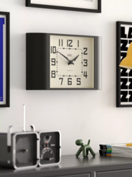 Newgate Clocks Metro Square Dial Analogue Wall Clock, Black - thumbnail 4