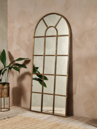 nkuku Full Length Arch Window Wall Mirror, 180 x 80cm - thumbnail 1