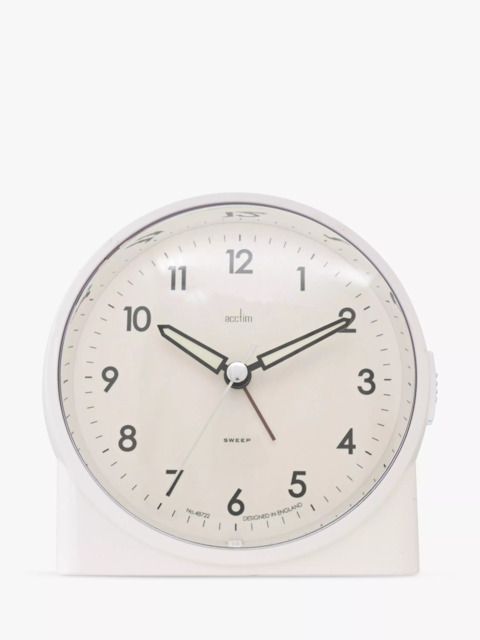 Acctim Grace Non-Ticking Sweep Analogue Alarm Clock - image 1