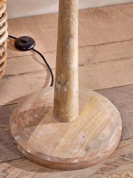 nkuku Sahar Mango Wood Floor Lamp Base, Natural - thumbnail 2