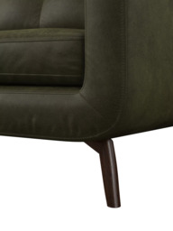 John Lewis Barbican LHF Chaise Leather Sofa, Dark Leg - thumbnail 6