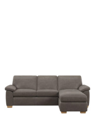 John Lewis Camden RHF Chaise Leather Sofa Bed, Light Leg - thumbnail 5