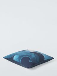 John Lewis Brushstroke Indoor/Outdoor Cushion, Navy - thumbnail 3