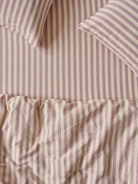 Piglet in Bed Pembroke Stripe Linen Blend Fitted Sheet - image 1