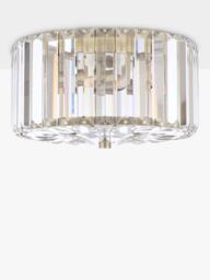 Laura Ashley Fernhurst Cut Glass Small Flush Ceiling Light, Antique Brass - thumbnail 4