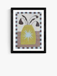 EAST END PRINTS Jazmine Joye 'Star Vase' Framed Print, 43.4 x 33.4cm, Black Frame