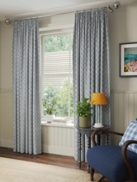 John Lewis Jaya Print Pair Lined Pencil Pleat Curtains - thumbnail 4