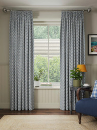 John Lewis Jaya Print Pair Lined Pencil Pleat Curtains - thumbnail 3