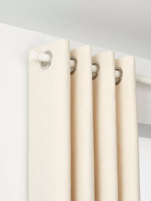 John Lewis Made to Order Select Eyelet Curtain Pole with Stud Finial, Wall Fix, Dia.25mm - image 1