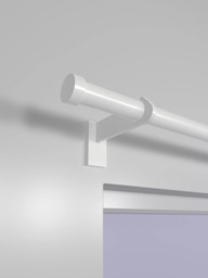 John Lewis Made to Order Select Eyelet Curtain Pole with Stud Finial, Wall Fix, Dia.25mm - thumbnail 2