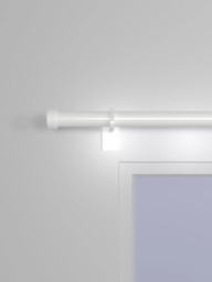 John Lewis Made to Order Select Eyelet Curtain Pole with Stud Finial, Wall Fix, Dia.25mm - thumbnail 3