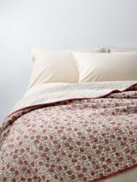 John Lewis Leafield Quilt, Pink Clay