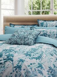 Bedeck of Belfast Meiko Duvet Cover Set, Teal Silver - thumbnail 2