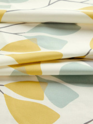 John Lewis Ines Print Pair Lined Eyelet Curtains, Citrine - thumbnail 6