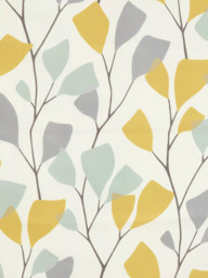 John Lewis Ines Print Pair Lined Eyelet Curtains, Citrine - thumbnail 2