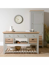 Cotswold Company Chester Kitchen Island, Dove Grey - thumbnail 3