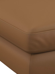 John Lewis Camber Leather Footstool, Dark Leg - thumbnail 6