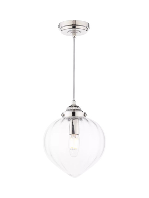 Laura Ashley Whitham Pendant Ceiling Light, Polished Nickel - image 1