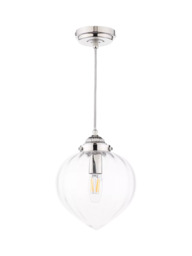 Laura Ashley Whitham Pendant Ceiling Light, Polished Nickel - thumbnail 4