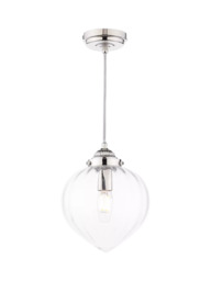 Laura Ashley Whitham Pendant Ceiling Light, Polished Nickel - thumbnail 1