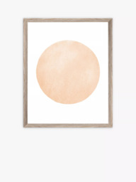 Brookpace Lascelles Circle Scandi Framed Print, 57 x 47cm, Brown