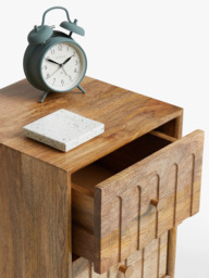 John Lewis Groove 2 Drawer Bedside Table, Natural - thumbnail 4