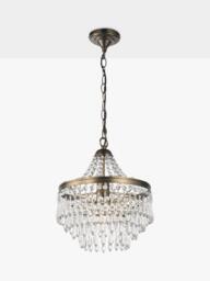 John Lewis La Scala Compact Chandelier Ceiling Light, Satin Bronze