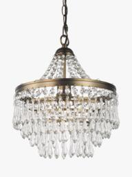John Lewis La Scala Compact Chandelier Ceiling Light, Satin Bronze - thumbnail 5