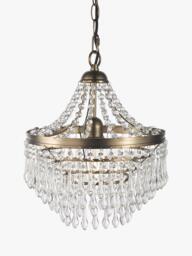 John Lewis La Scala Compact Chandelier Ceiling Light, Satin Bronze - thumbnail 4