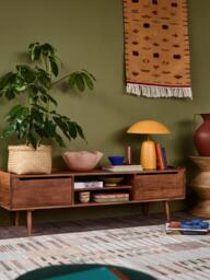Swoon Southwark Acacia Wood Media Unit, Dark Brown - thumbnail 2