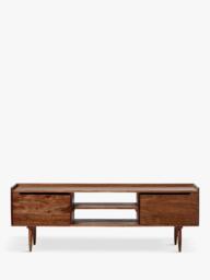 Swoon Southwark Acacia Wood Media Unit, Dark Brown - thumbnail 3