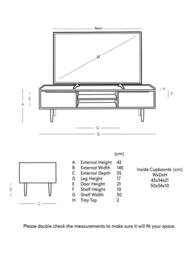 Swoon Southwark Acacia Wood Media Unit, Dark Brown - thumbnail 6
