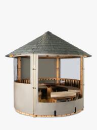 Breeze House Savannah Classic Slate Effect Tile Roof Circular Gazebo, FSC-Certified (Scandinavian Redwood) - thumbnail 4