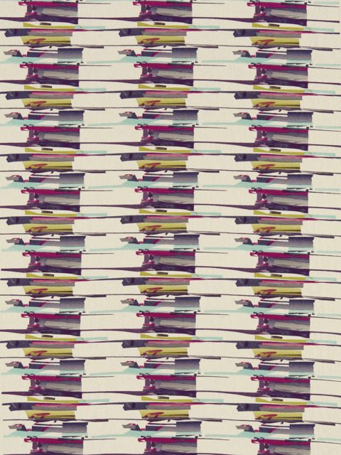 Harlequin Momentum 4 Made to Measure Curtains or Roman Blind, Old Navy/Aqua/Lime - image 1